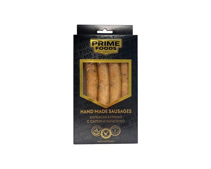 Колбаски куриные с сыром и халапеньо