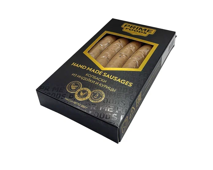 Колбаски из индейки и курицы