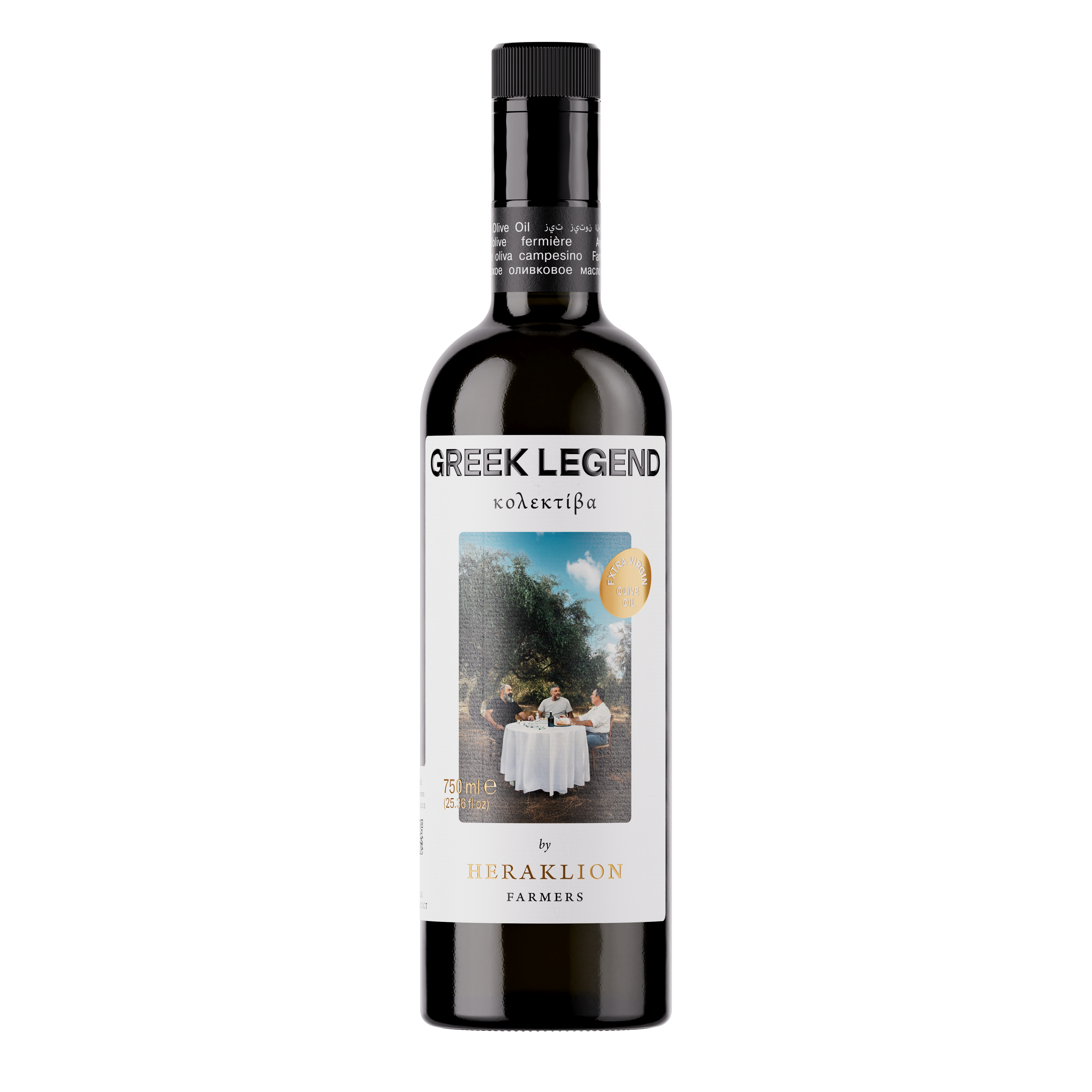 Масло оливковое нерафинированное (Extra virgin olive oil), 750 мл*6, ст/б., GREEK LEGEND Kολεκτίβα