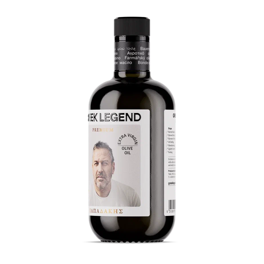 Масло оливковое нерафинированное (Extra virgin), Papadakis, 500 мл*6,ст/б., GREEK LEGEND PREMIUM