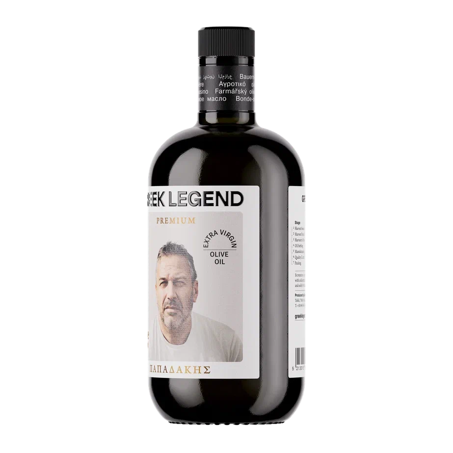 Масло оливковое нерафинированное (Extra virgin), Papadakis, 750 мл*6,ст/б., GREEK LEGEND PREMIUM