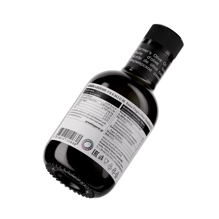 Масло оливковое нерафинированное (Extra virgin), Chatzigeorgiou, 250 мл*6,ст/б, GREEK LEGEND PREMIUM