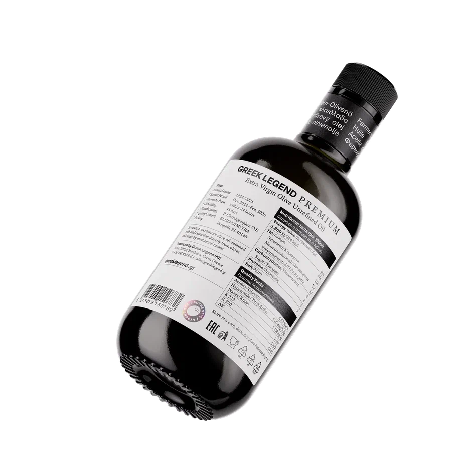 Масло оливковое нерафинированное (Extra virgin), Chatzigeorgiou, 500 мл*6,ст/б, GREEK LEGEND PREMIUM